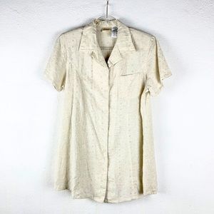 ANNOUNCEMENTS MATERNITY | 🤰Eyelet Fabric Button-Up Shirt w/Shoulder Pads